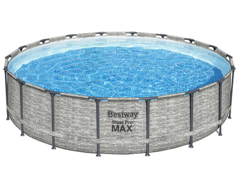 Steel Pro MAX Above Ground Stone Pool Set 549x122cm