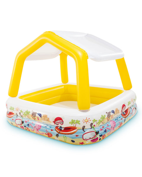 Sun Shade Inflatable Kiddie Pool 157x157x122cm