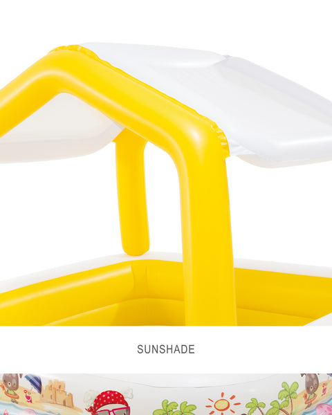 Sun Shade Inflatable Kiddie Pool 157x157x122cm