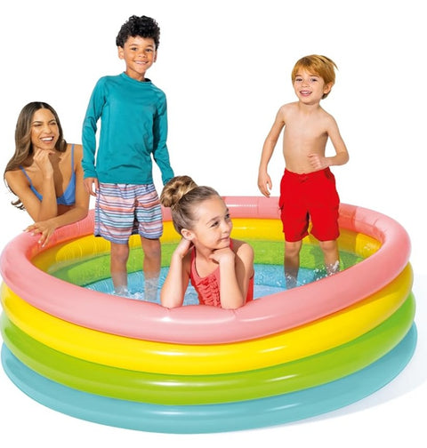 Sunset Glow Inflatable 4 Rings Pool 168x46cm