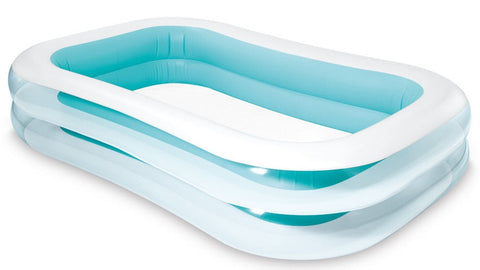 Swim Center Inflatable Family Pool Transparent Blue 262x175x56cm