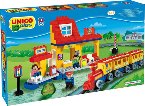 Train and Station, Unico Plus, 113 Pieces