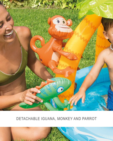 Tropical Island Inflatable Kiddie Pool 102x86cm