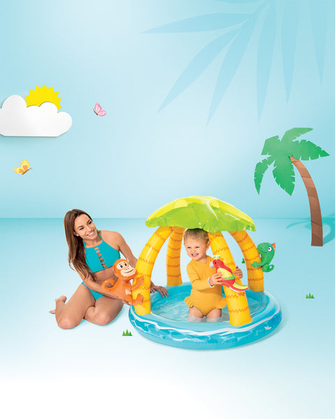 Tropical Island Inflatable Kiddie Pool 102x86cm