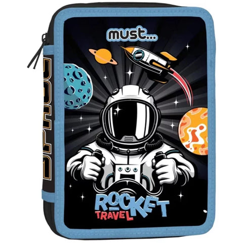 Must Double Decker Rocket Travel Filled Pencil Case