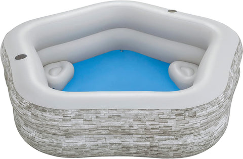 TruPrint™ Stone Inflatable Family Pool 213x206x53cm