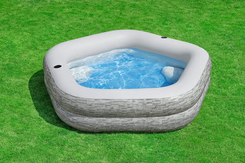 TruPrint™ Stone Inflatable Family Pool 213x206x53cm