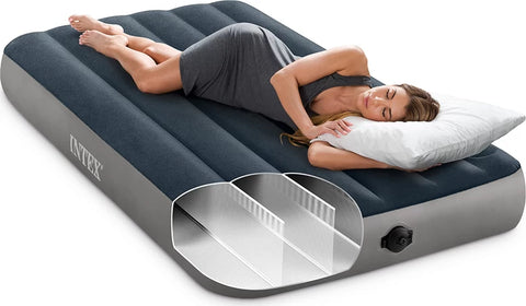 Twin Dura-Beam Single High Airbed with 2-Step Pump 191x99x25cm