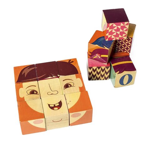 Puzzled 15 Pieces Wooden Blocks