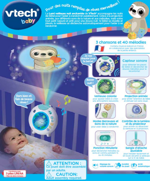 VTech Lumi Veilleuse Nuit Enchantée 80-540305
