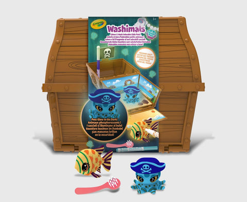 Washimals Scribble Scrubbie Glow Ocean Pets, Treasure Chest