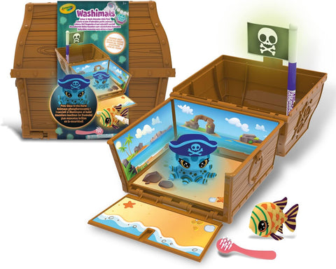 Washimals Scribble Scrubbie Glow Ocean Pets, Treasure Chest