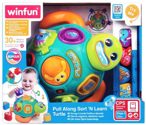 Winfun Pull Along Sort 'N Learn Turtle