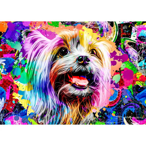 Wooden Puzzle: Pop Art Yorkshire Terrier 505pcs