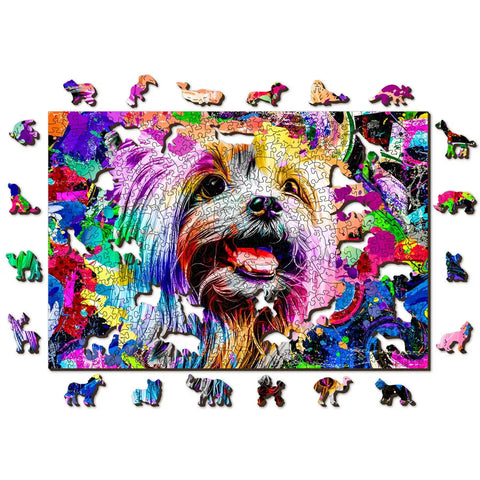 Wooden Puzzle: Pop Art Yorkshire Terrier 505pcs