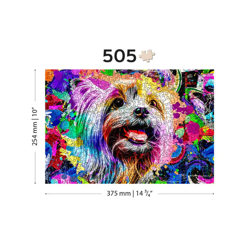 Wooden Puzzle: Pop Art Yorkshire Terrier 505pcs