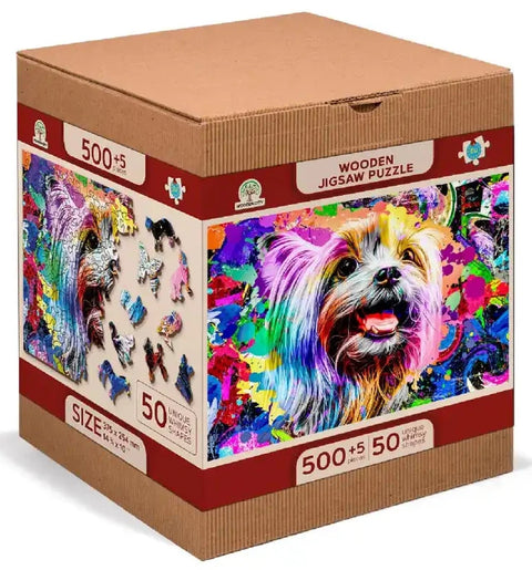 Wooden Puzzle: Pop Art Yorkshire Terrier 505pcs