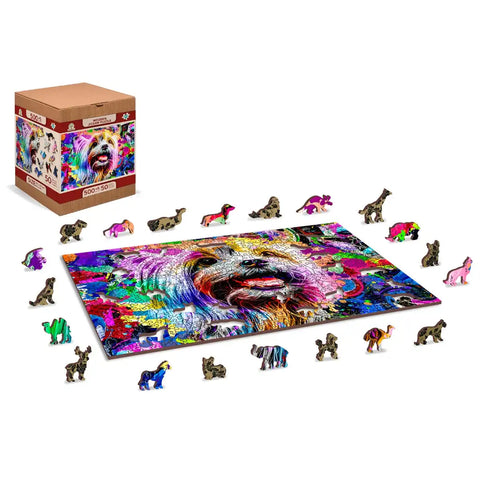 Wooden Puzzle: Pop Art Yorkshire Terrier 505pcs