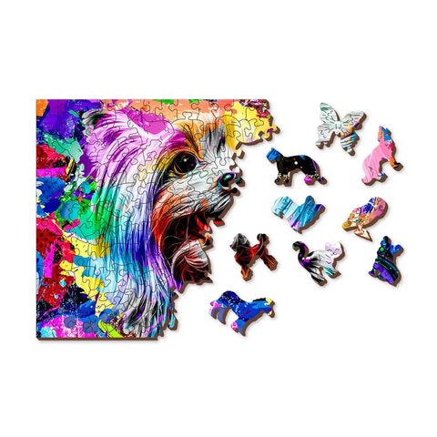 Wooden Puzzle: Pop Art Yorkshire Terrier 505pcs