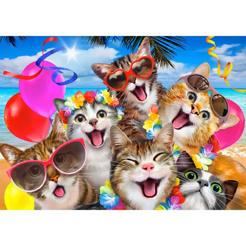 Wooden Puzzle: Cat Party 505pcs