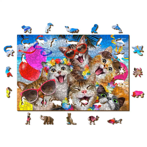 Wooden Puzzle: Cat Party 505pcs