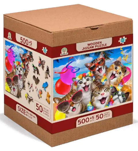 Wooden Puzzle: Cat Party 505pcs