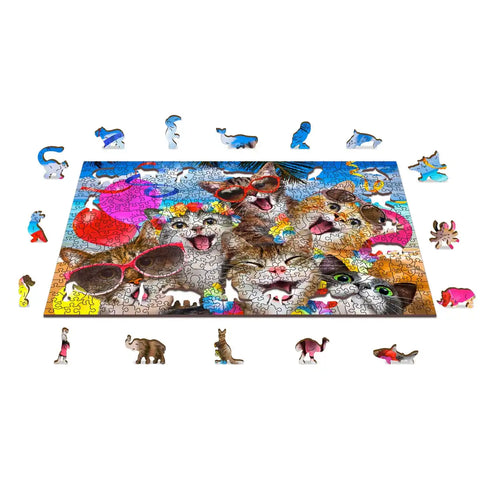 Wooden Puzzle: Cat Party 505pcs