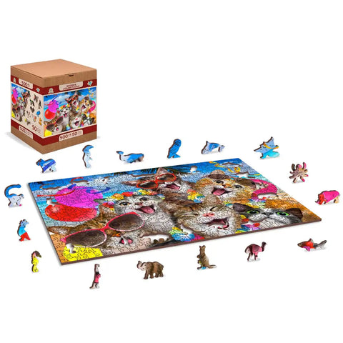 Wooden Puzzle: Cat Party 505pcs