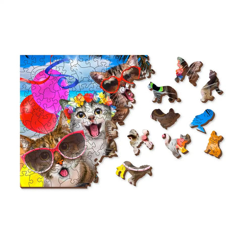 Wooden Puzzle: Cat Party 505pcs