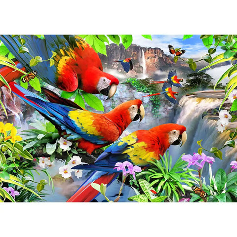 Wooden Puzzle: Parrot Island 505pcs