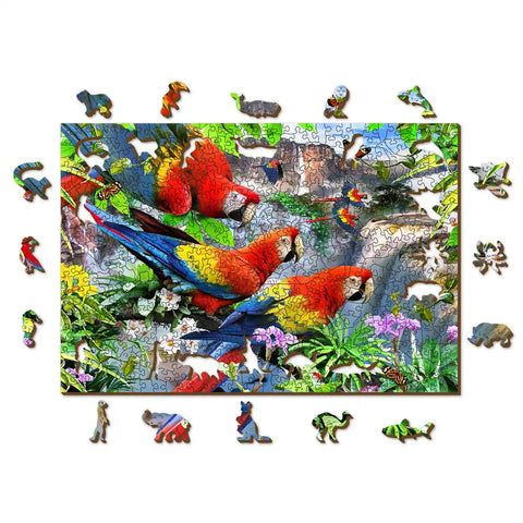 Wooden Puzzle: Parrot Island 505pcs