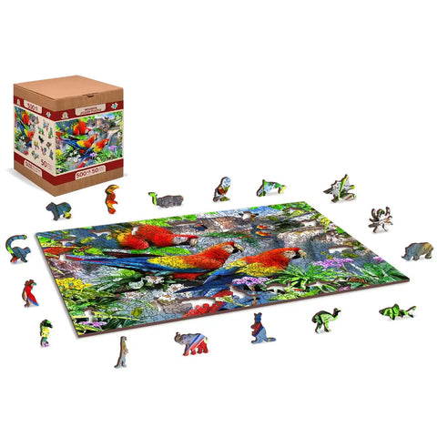 Wooden Puzzle: Parrot Island 505pcs