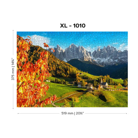 Wooden Puzzle: Sankt Magdalena, Dolomites, Italy 1010pcs