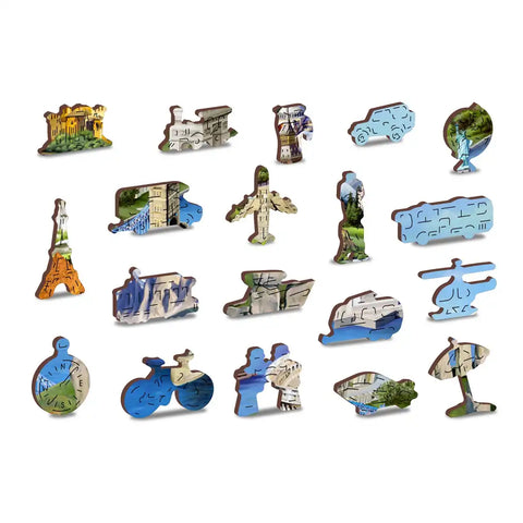 Wooden Puzzle: World Landmarks 505pcs