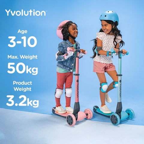 Y Glider NUA, 3-Wheel Foldable Scooter, Blue 3-10 years