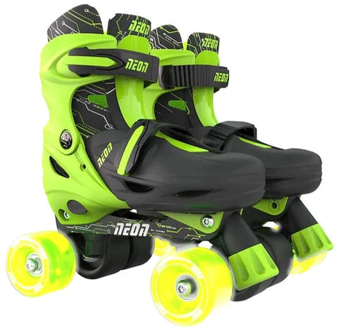 Yvolution Combo Skates 2N1 Green 34-37 UK Size