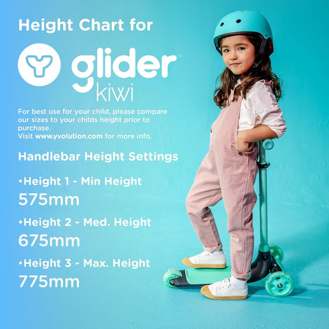 Yvolution Glider Kiwi Pink 3-Wheel Scooter 3-8 Years