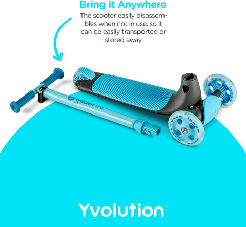 Yvolution Glider Kiwi Blue 3-Wheel Scooter 3-8 Years