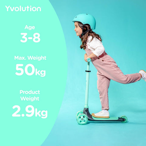 Yvolution Glider Kiwi Green 3-Wheel Scooter 3-8 Years