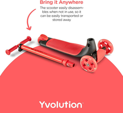 Yvolution Glider Kiwi Red 3-Wheel Scooter 3-8 Years