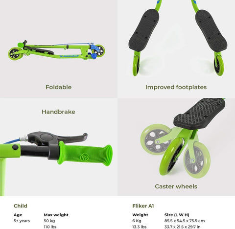 Yvolution Y Fliker A1 Air Drifting, Green/Blue Age 5+