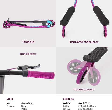 Yvolution Y Fliker A3 Air, Purple/Blue, Age 7+