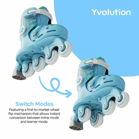 Yvolution Twista Skates Blue Size 23-28