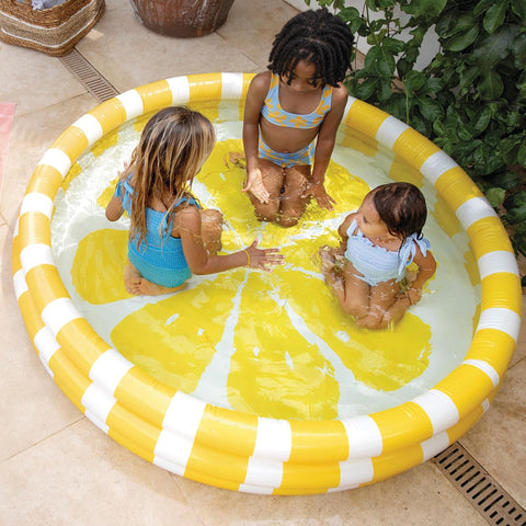 Zesty Lemon Inflatable Kiddie Pool, 147x33cm