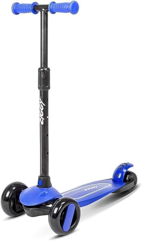 ZIGGY 3-Wheel Tilt Scooter With LED Lights, Blue